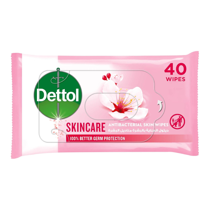 Dettol Skincare Antibacterial Skin Wipes 40 Piece