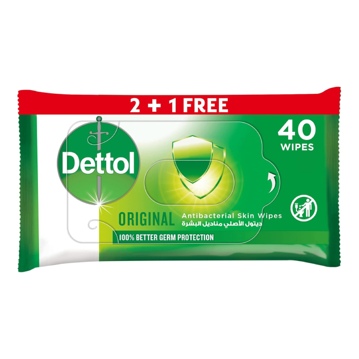 Dettol Original Antibacterial Skin Wipes 40