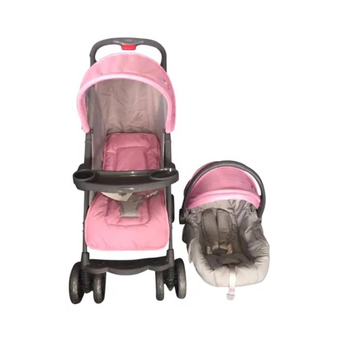 Baby love Car Seat Stroller Pink/Grey
