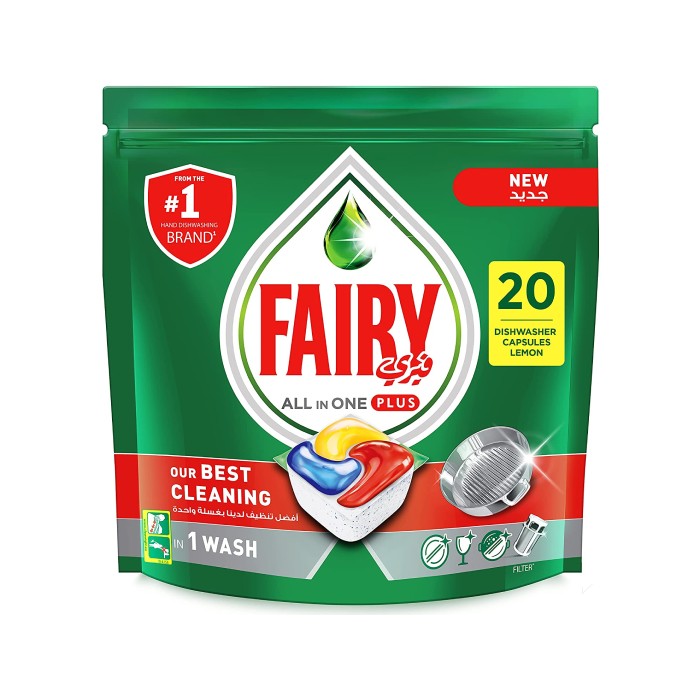 Fairy Dishwasher Detergent All In One Lemon 20 Tablets