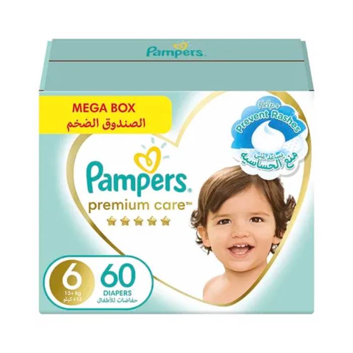 Pampers Mega Box Size 6 Junior XXL 60 Diapers