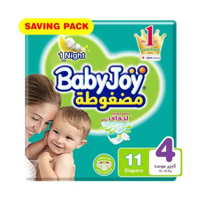 BabyJoy Saving Pack Size 4 Large 11 Diapers