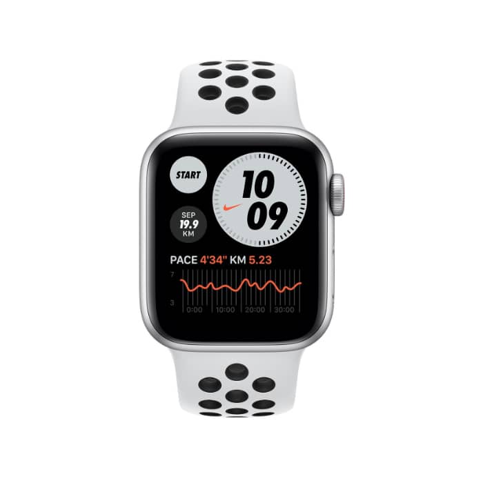 Apple Watch Nike SE 44mm GPS Silver Sport Band | Compare Prices