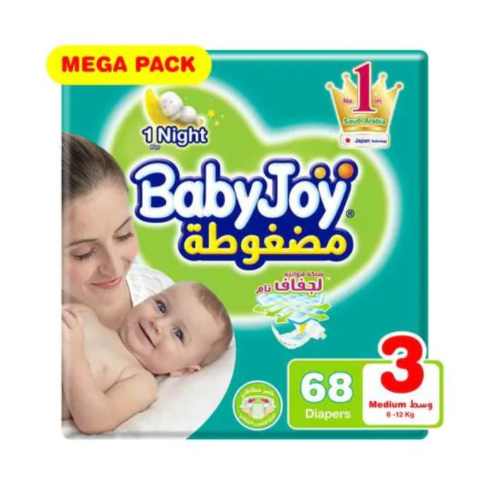 BabyJoy Mega Pack Size 3 Medium 68 Diapers