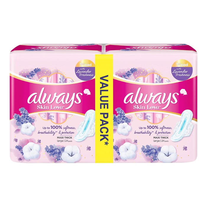 Always Skin Love Lavender Freshness Thick & Large 48 Pieces