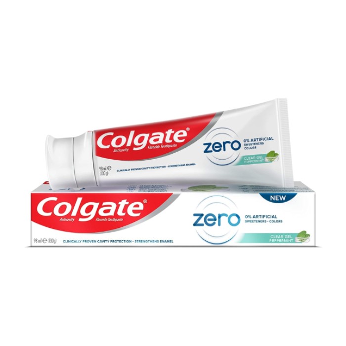 Colgate Zero % Artificial Colours and Sweeteners Peppermint Clear Toothpaste 98ml