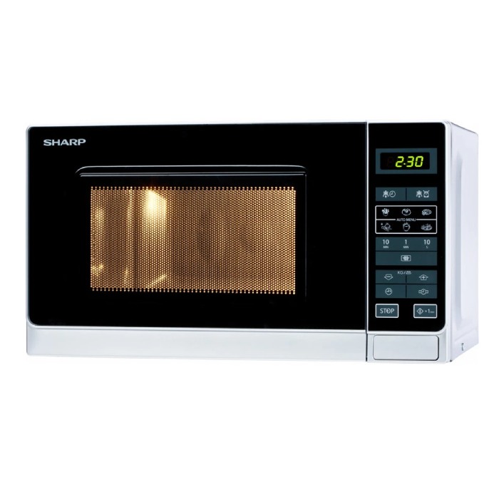 Sharp Microwave Oven 25L Stainless Steel White