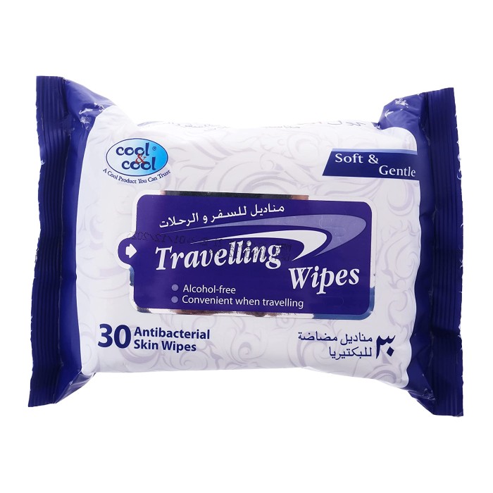 Cool & Cool Antibacterial Travelling 30 Wipes