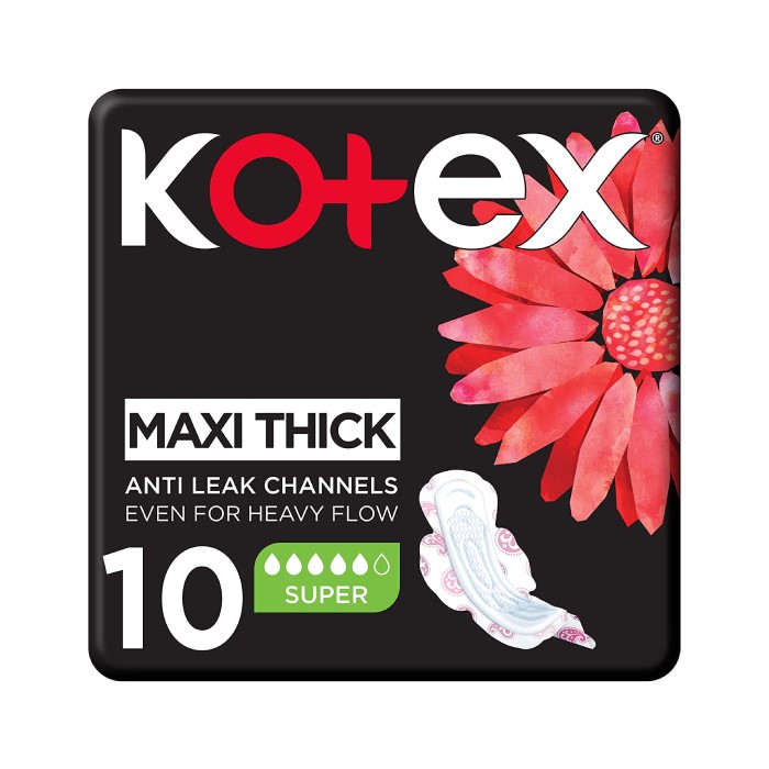 Kotex Maxi 3D Super Sanitary 10 Pieces