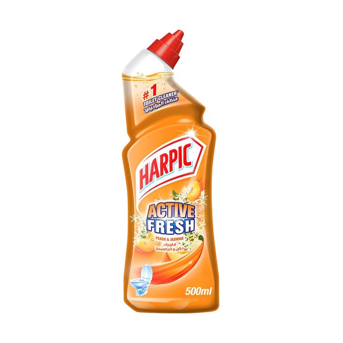 Harpic Active Fresh Peach & Jasmine Toilet Cleaner 500ml
