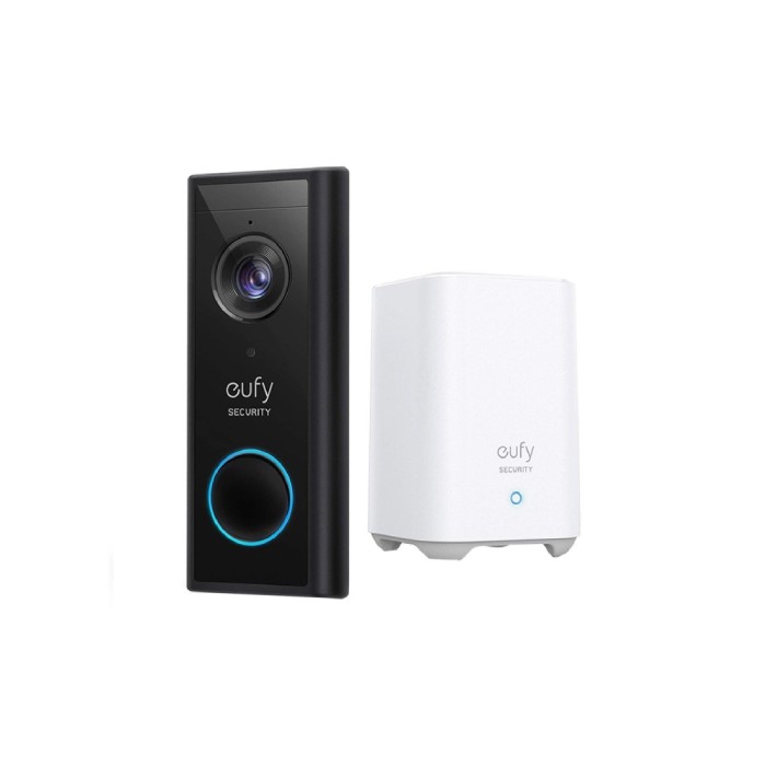 Eufy E82101W4 Security Video Doorbell Battery Powered 2K Black