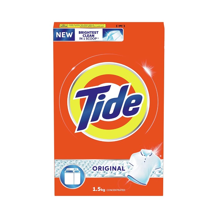 Tide Semi Automatic Powder Detergent Original Scent White 1.5KG