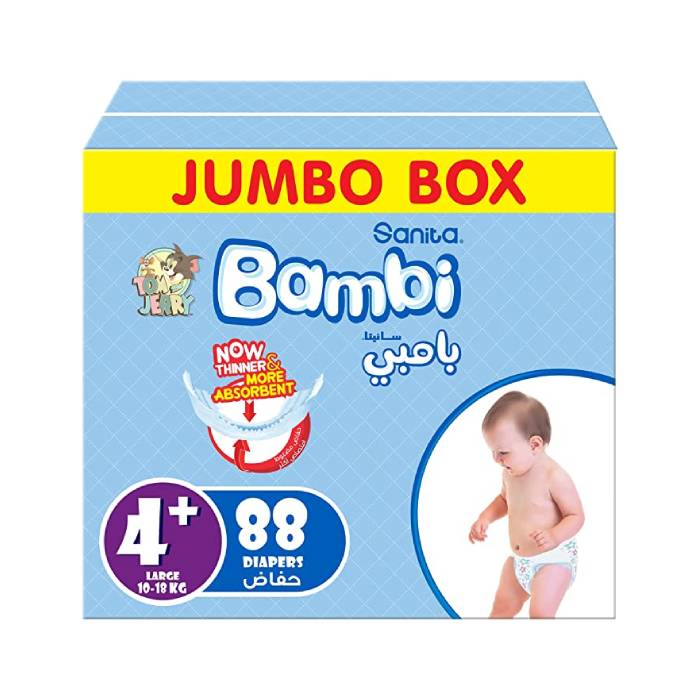 Sanita Bambi Jumbo Pack Size 4 88 Diapers