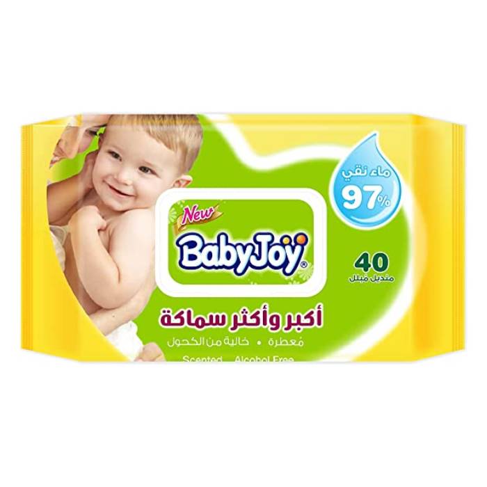 BabyJoy Thick and Large Scented 40 Wipes