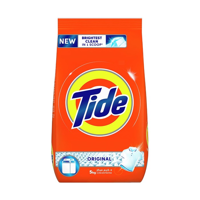 Tide Semi Automatic Powder Detergent Original Scent White 5KG