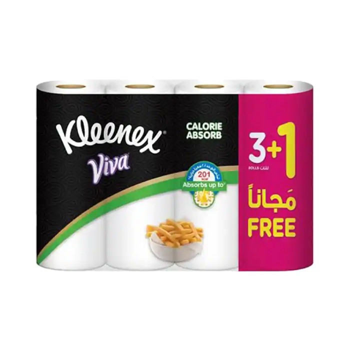 Kleenex Viva Calorie Absorb Tissue Pack of 4