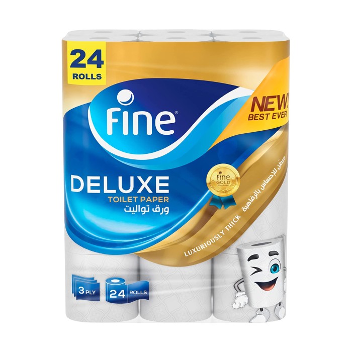 Fine Deluxe Soft & Strong Toilet Paper Pack of 24