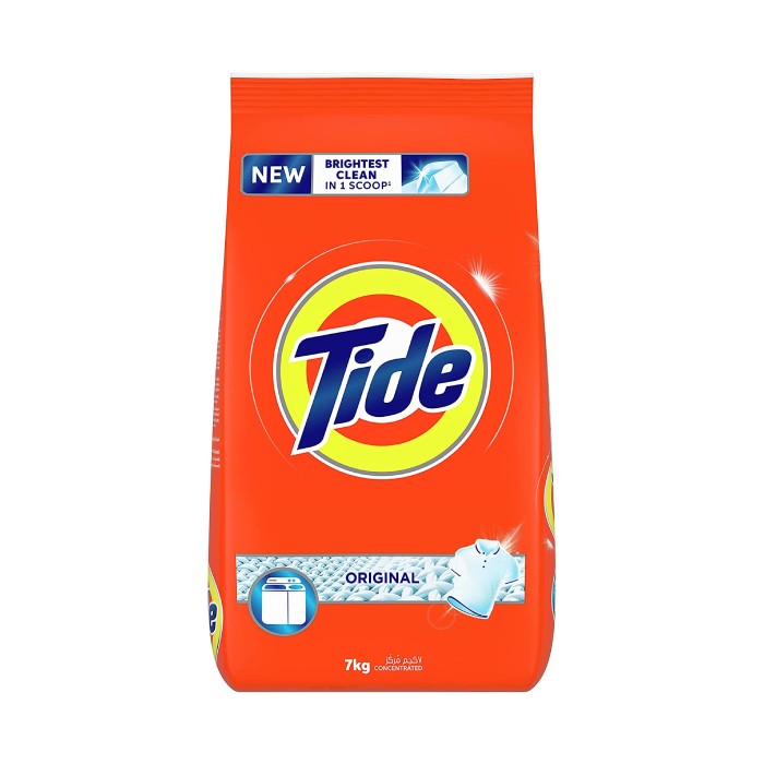 Tide Semi Automatic Powder Detergent Original Scent White 7KG