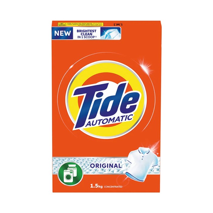 Tide Automatic Powder Detergent Original Scent White 1.5KG