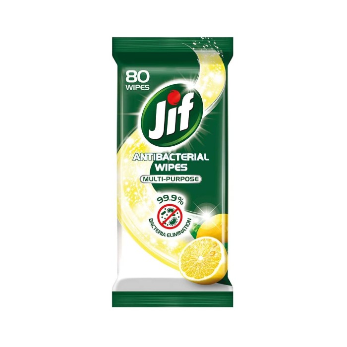 Jif Antibacterial Multipurpose 80 Wipes 