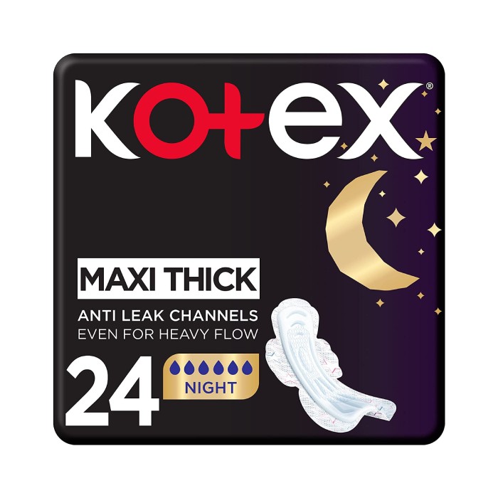 Kotex Maxi 3D Night Sanitary 24 Pieces