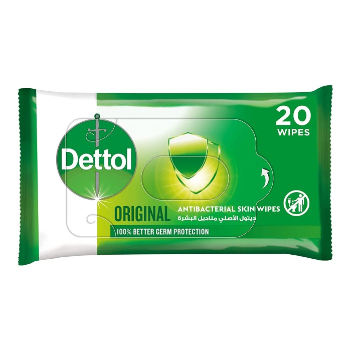 Dettol Original Antibacterial Skin Wipes 20 Piece