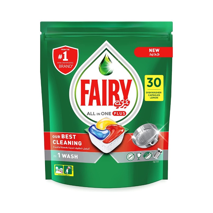 Fairy Dishwasher Detergent All In One Plus 30 Tablets