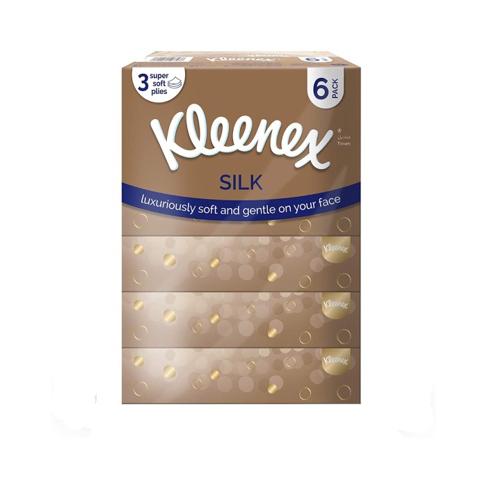 Kleenex Silk Facial Tissue Pack of 6