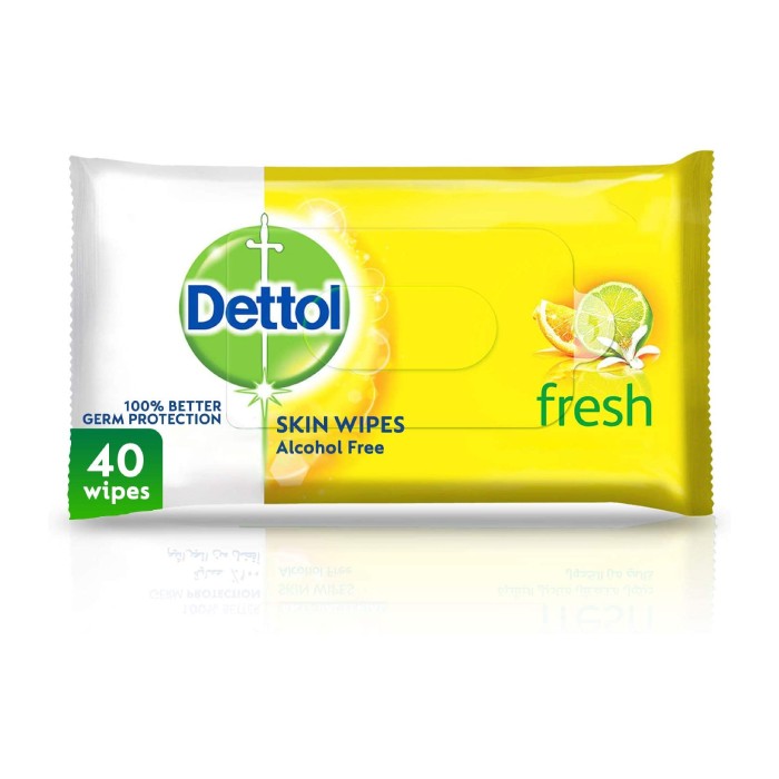 Dettol Fresh Anti Bacterial Skin Wipes 40 Piece