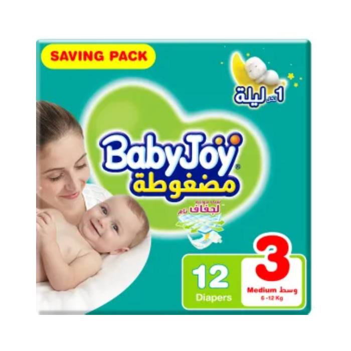 BabyJoy Saving Pack Size 3 Medium 12 Diapers