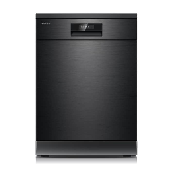Toshiba Dishwasher 14 Place Setting 8 Programs Black Stainless Steel