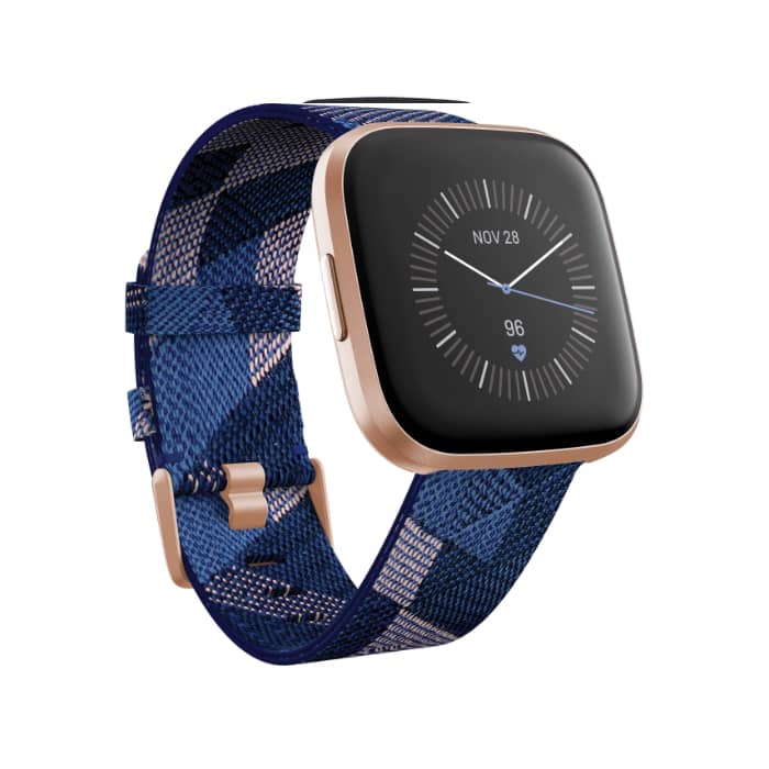 Fitbit Versa 2 Special Edition Copper Rose with Navy Woven Band