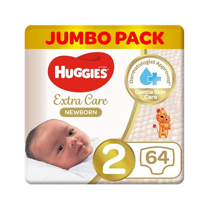 Huggies Extra Care Jumbo Pack Size 2 64 Diapers